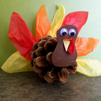 Thanksgiving Craft Ideas Kindergarten on Pinecone Turkey Is Another Fun Activity For Kids On Thanksgiving